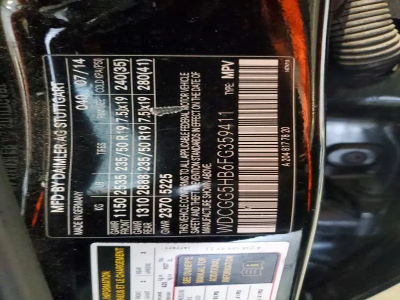 2015 MERCEDES-BENZ GLK 350  