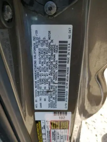 2010 TOYOTA TACOMA ACCESS CAB  