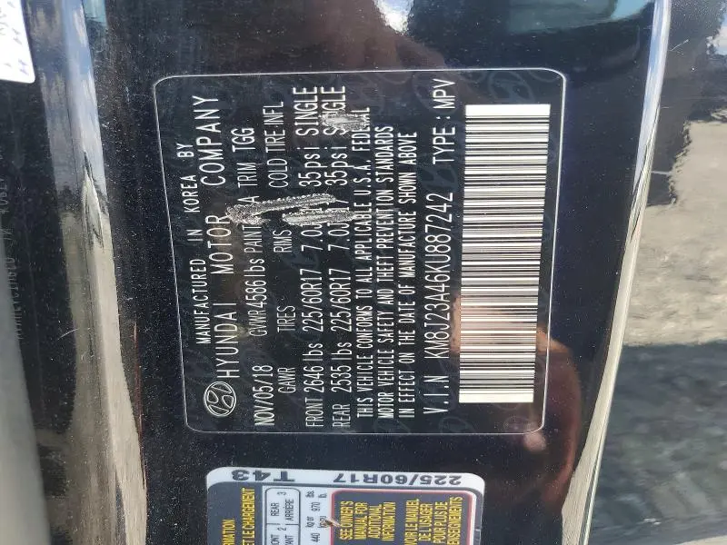 2019 HYUNDAI TUCSON SE  