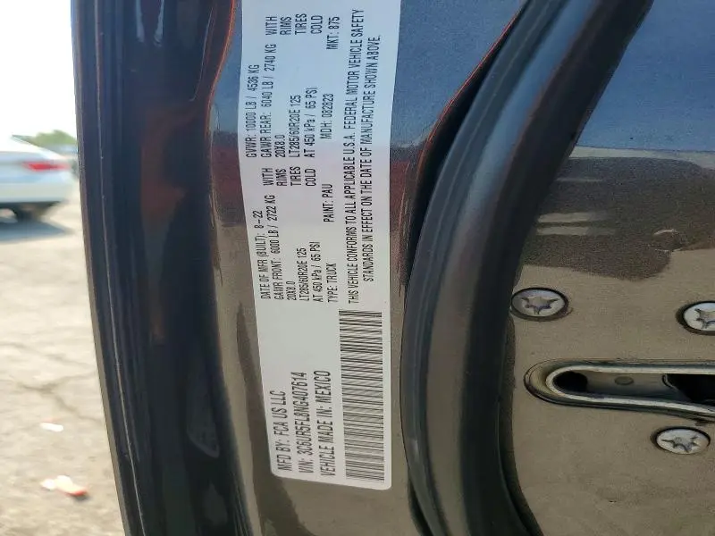 2022 RAM 2500 LARAMIE  