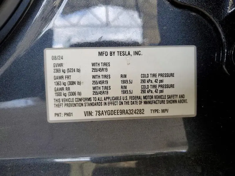 2024 TESLA MODEL Y   