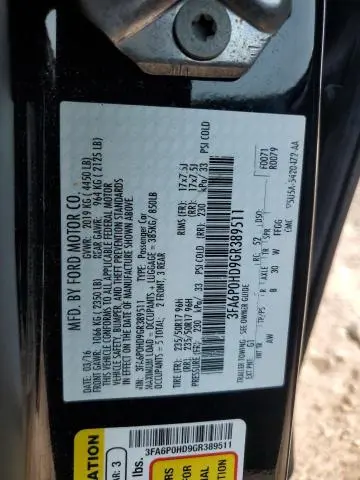 2016 FORD FUSION SE  