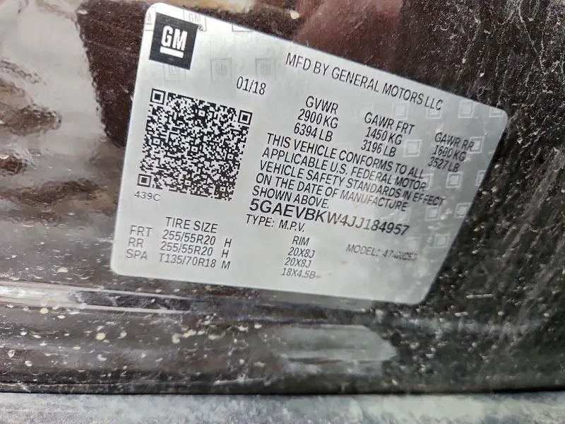 2018 BUICK ENCLAVE PREMIUM  