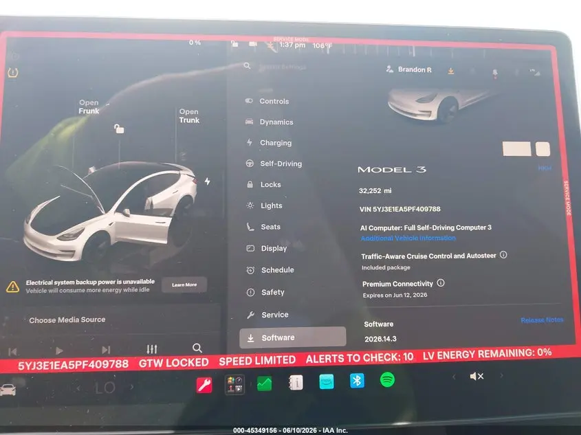 2023 TESLA MODEL 3 REAR-WHEEL DRIVE