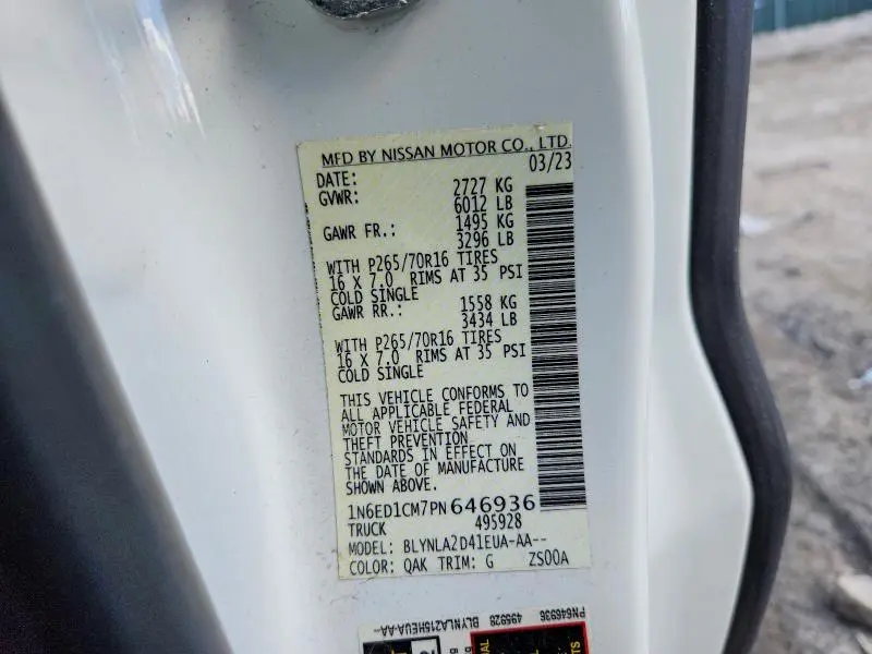 2023 NISSAN FRONTIER S  