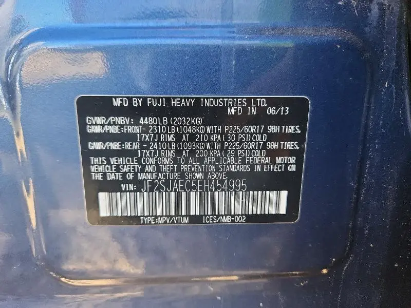 2014 SUBARU FORESTER 2.5I PREMIUM  