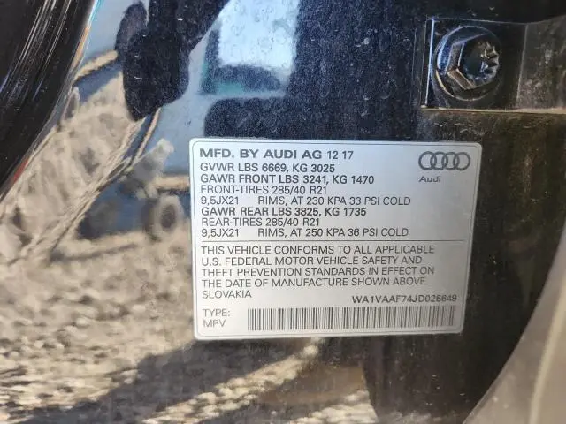 2018 AUDI Q7 PRESTIGE  