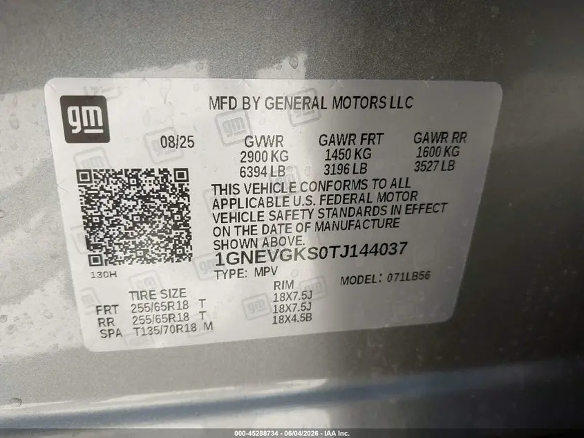 2026 CHEVROLET TRAVERSE AWD LT
