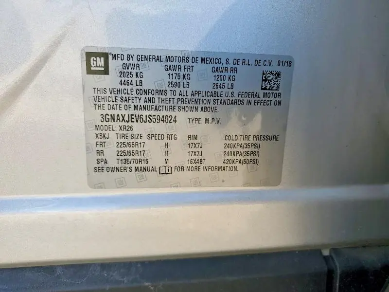 2018 CHEVROLET EQUINOX LT  