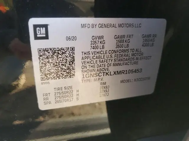 2021 CHEVROLET TAHOE C1500 HIGH COUNTRY  