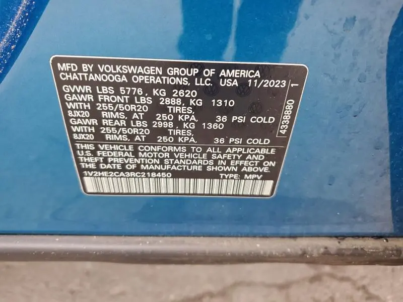 2024 VOLKSWAGEN ATLAS CROSS SPORT SE  