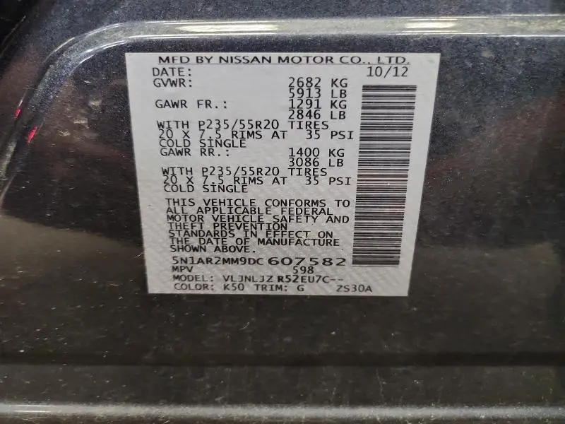 2013 NISSAN PATHFINDER S  