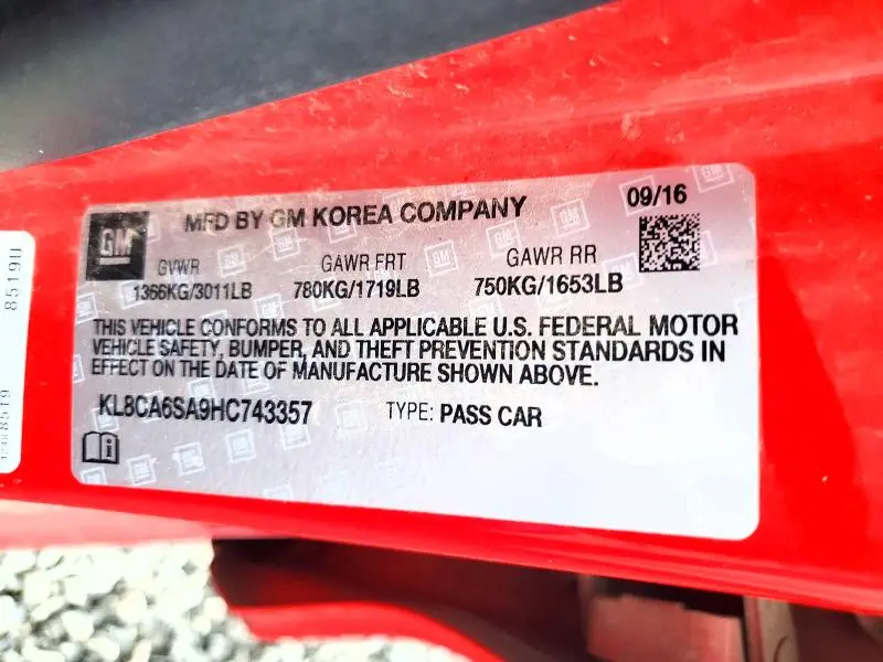 2017 CHEVROLET SPARK LS  