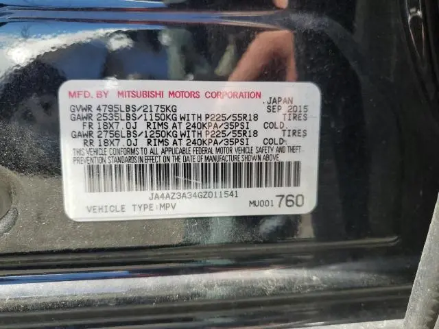 2016 MITSUBISHI OUTLANDER SE  