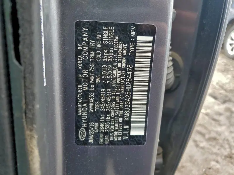 2017 HYUNDAI TUCSON LIMITED  