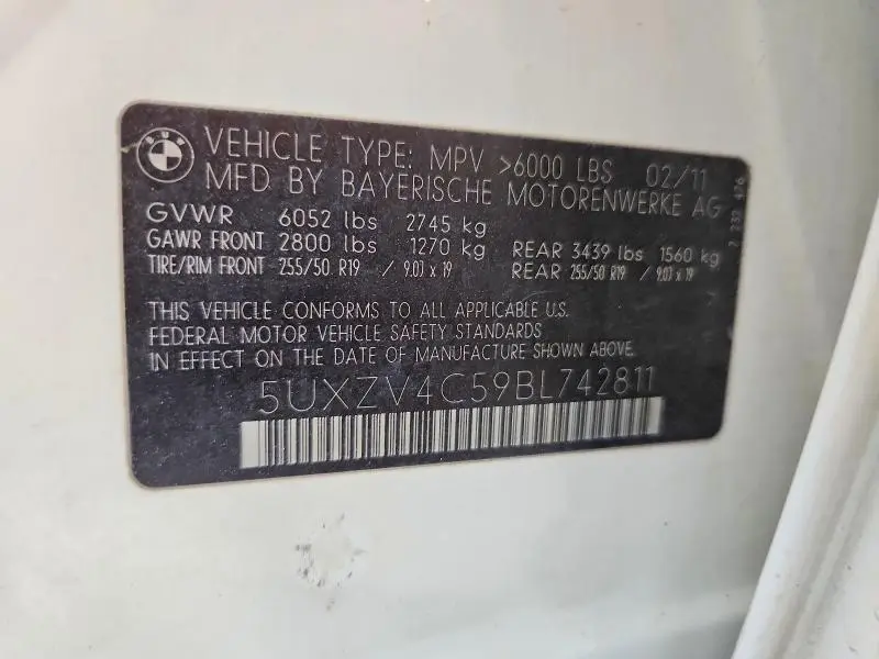 2011 BMW X5 XDRIVE35I  