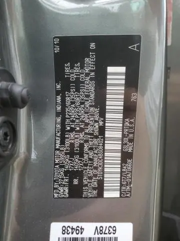 2011 TOYOTA SIENNA XLE  