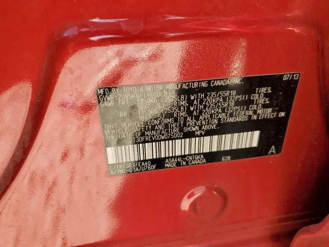 2013 TOYOTA RAV4 LIMITED