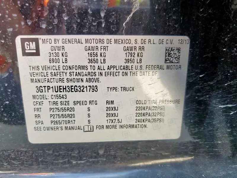 2014 GMC SIERRA C1500 SLE  