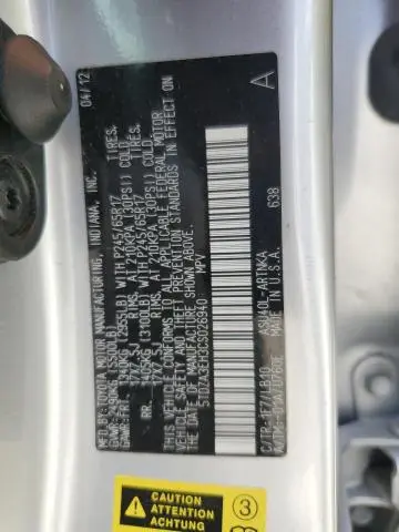 2012 TOYOTA HIGHLANDER BASE  