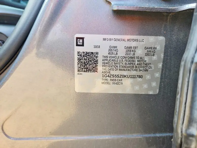 2019 BUICK LACROSSE PREMIUM  