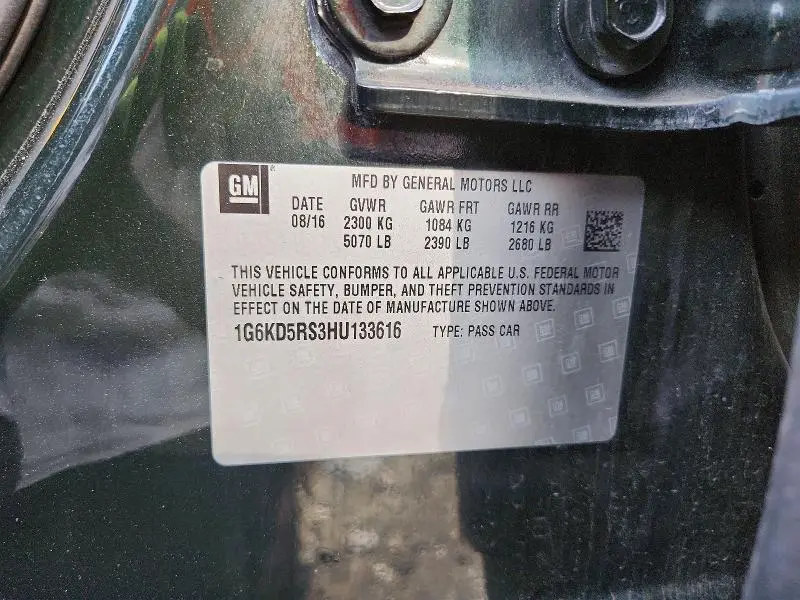 2017 CADILLAC CT6 LUXURY  