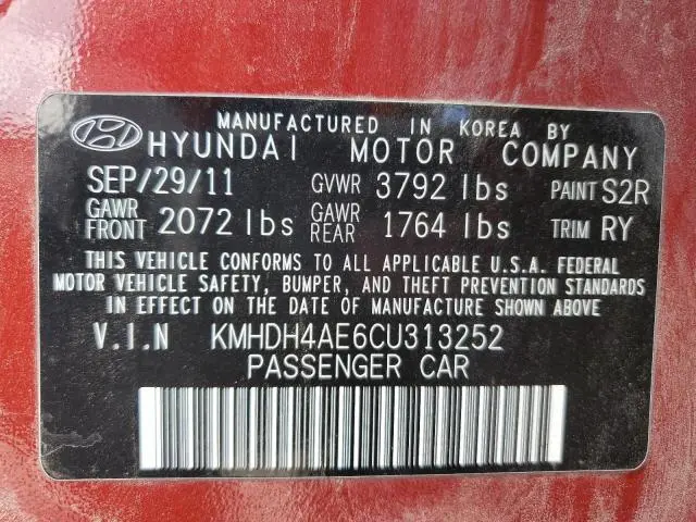 2012 HYUNDAI ELANTRA GLS  