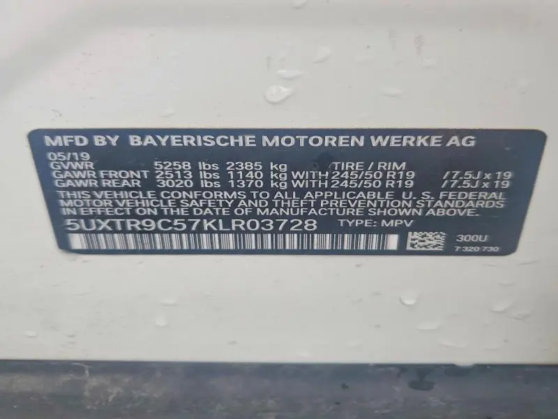 2019 BMW X3 XDRIVE30I  