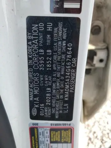 2016 KIA RIO LX  