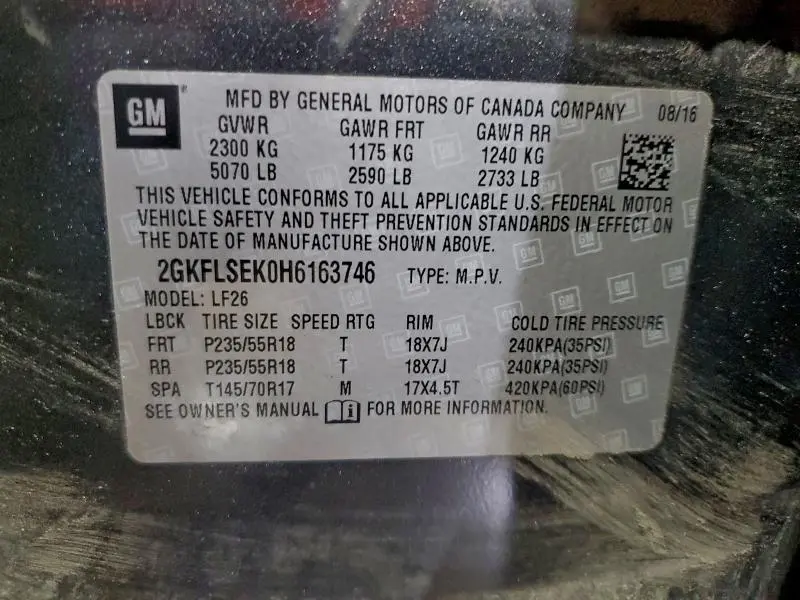 2017 GMC TERRAIN SLE  