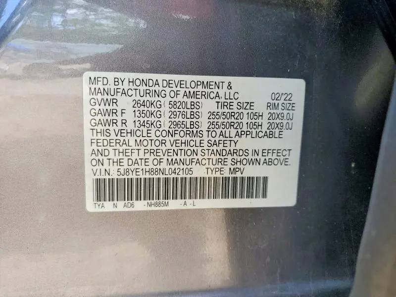 2022 ACURA MDX ADVANCE  