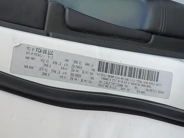 2015 JEEP GRAND CHEROKEE OVERLAND  