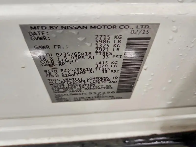 2015 INFINITI QX60 BASE  