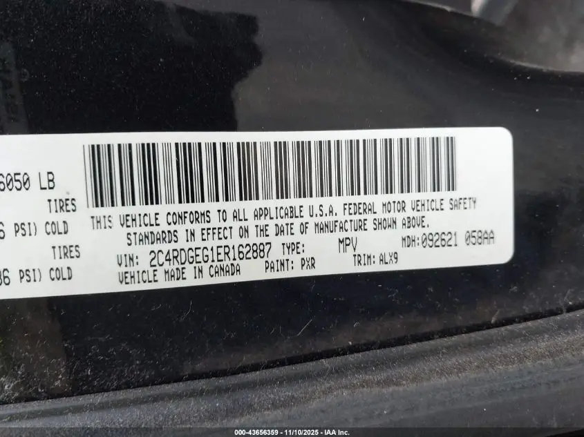 2014 DODGE GRAND CARAVAN R/T