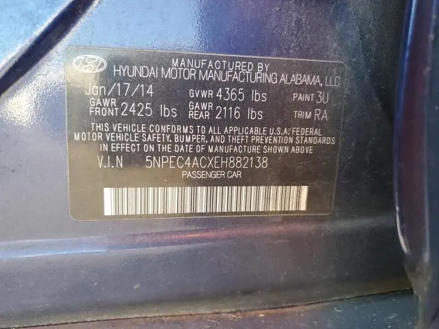 2014 HYUNDAI SONATA SE  