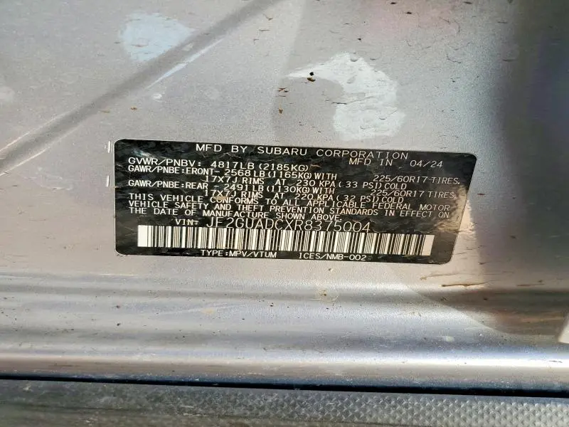 2024 SUBARU CROSSTREK PREMIUM  