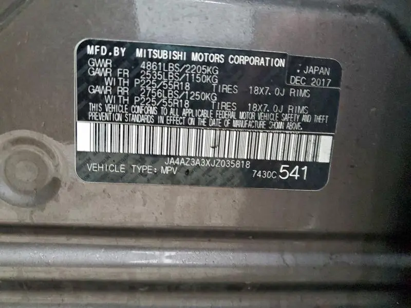 2018 MITSUBISHI OUTLANDER SE  