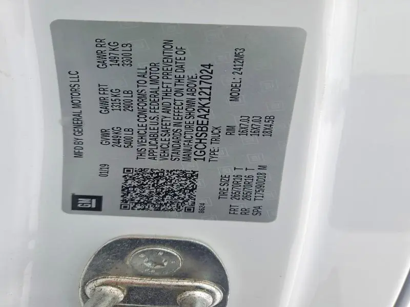 2019 CHEVROLET COLORADO   