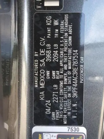 2024 KIA FORTE GT  