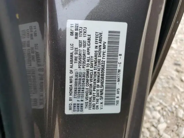 2011 HONDA ODYSSEY EXL  