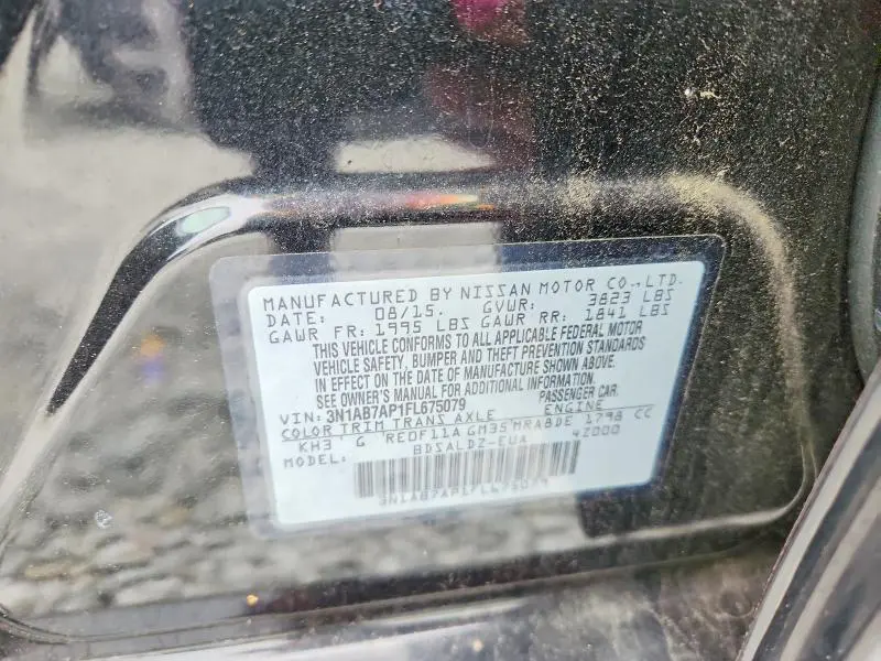2015 NISSAN SENTRA SV  