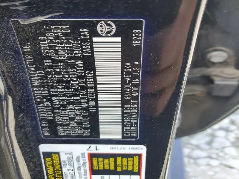 2013 TOYOTA AVALON XLE  