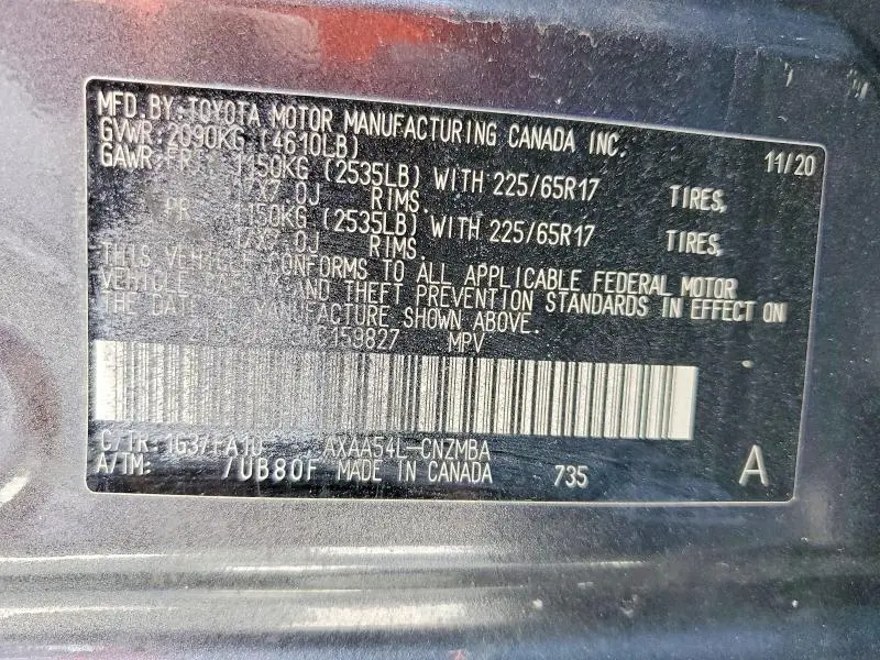 2021 TOYOTA RAV4 XLE  