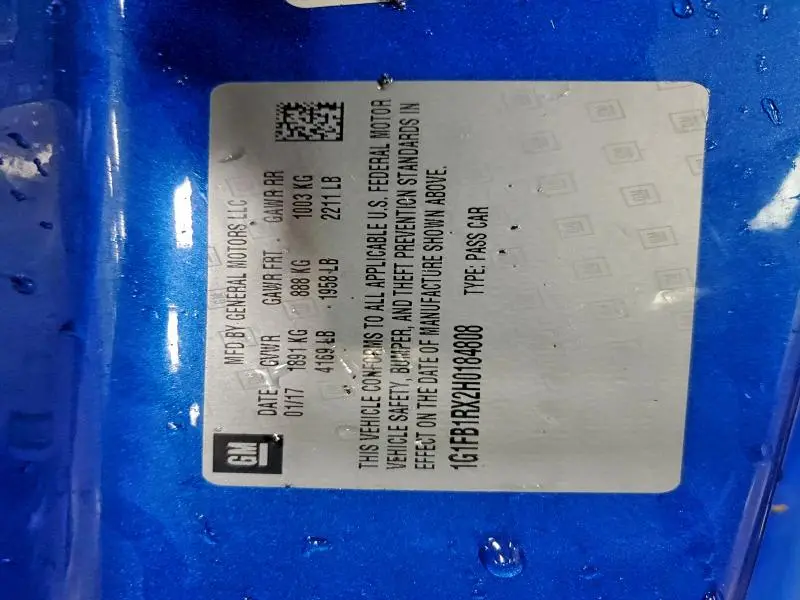 2017 CHEVROLET CAMARO LT  