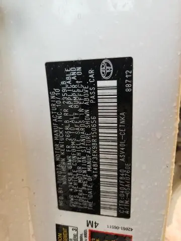 2011 TOYOTA CAMRY BASE  