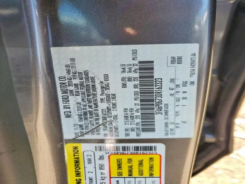 2013 FORD FUSION S  