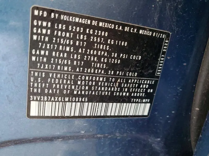 2020 VOLKSWAGEN TIGUAN SE  