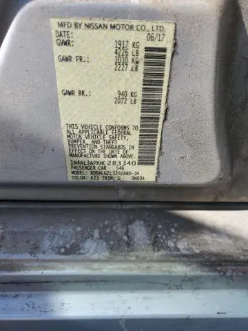 2017 NISSAN ALTIMA 2.5  