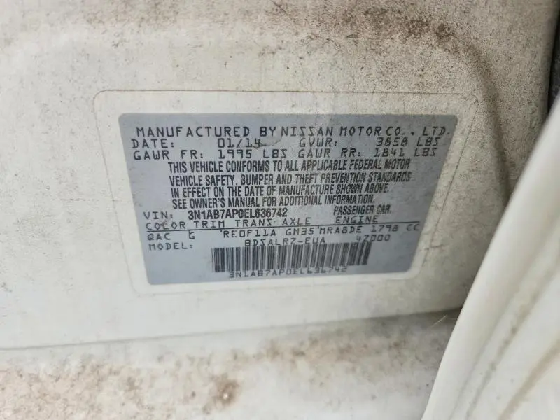 2014 NISSAN SENTRA SR  