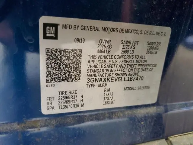 2020 CHEVROLET EQUINOX LT  